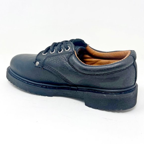 Bonanza Mens Black Leather Slip Resistant Work Boots BA415 - Picture 3 of 5